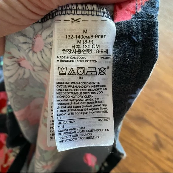 Gap size girl’s medium short sleeve floral dress - Picture 5 of 5